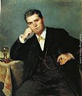 Lovis Corinth Portrait of Franz Heinrich Corinth with a Glass of Wine painting